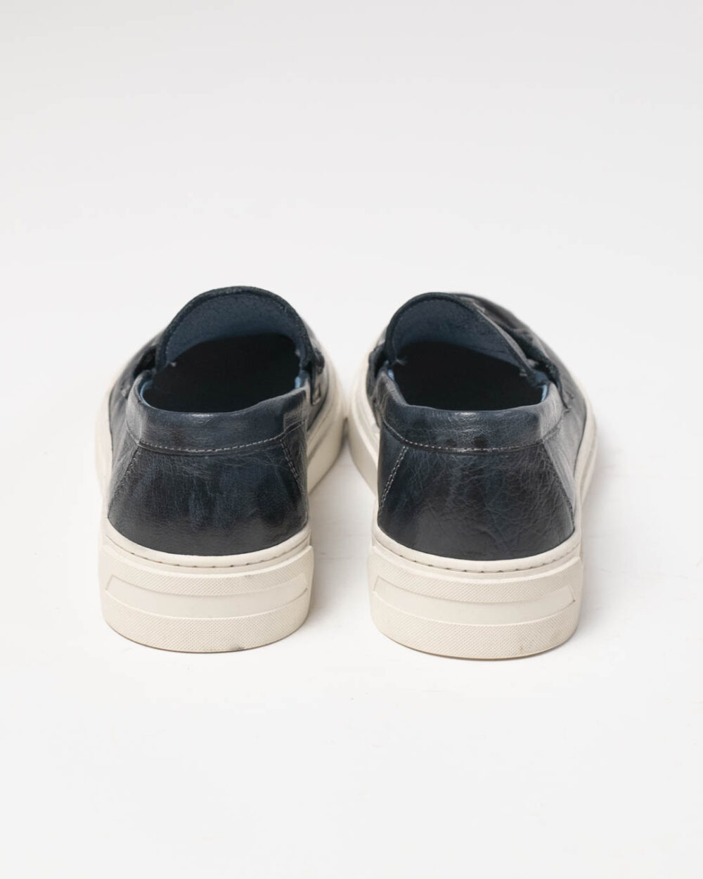 Paul Klim's - Mocassino blu con para bianca e nappe - immagine 2