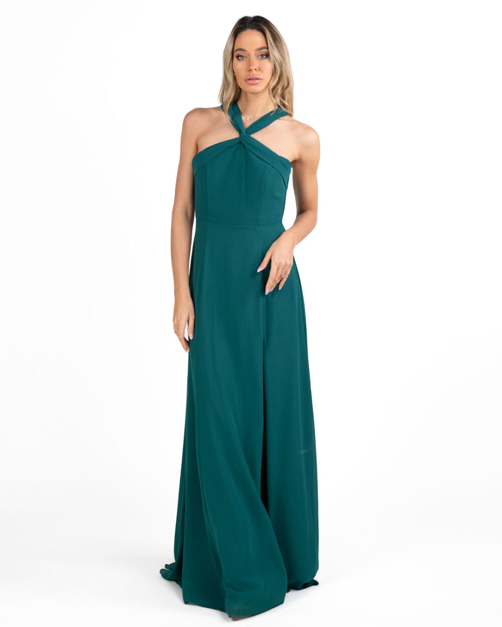 Berti Mode Collection - Abito verde scollo americano - immagine 2