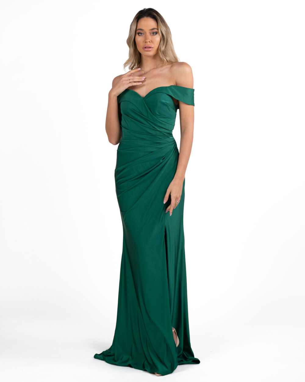 Berti Mode Collection - Abito verde con spalle scoperta - immagine 4