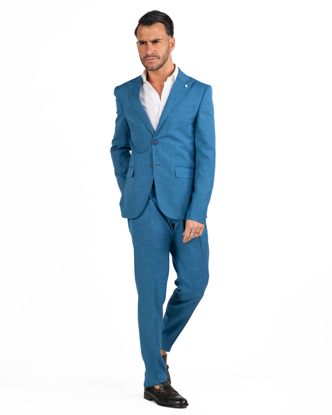 Adriano Langella - Abito monopetto azzurro
