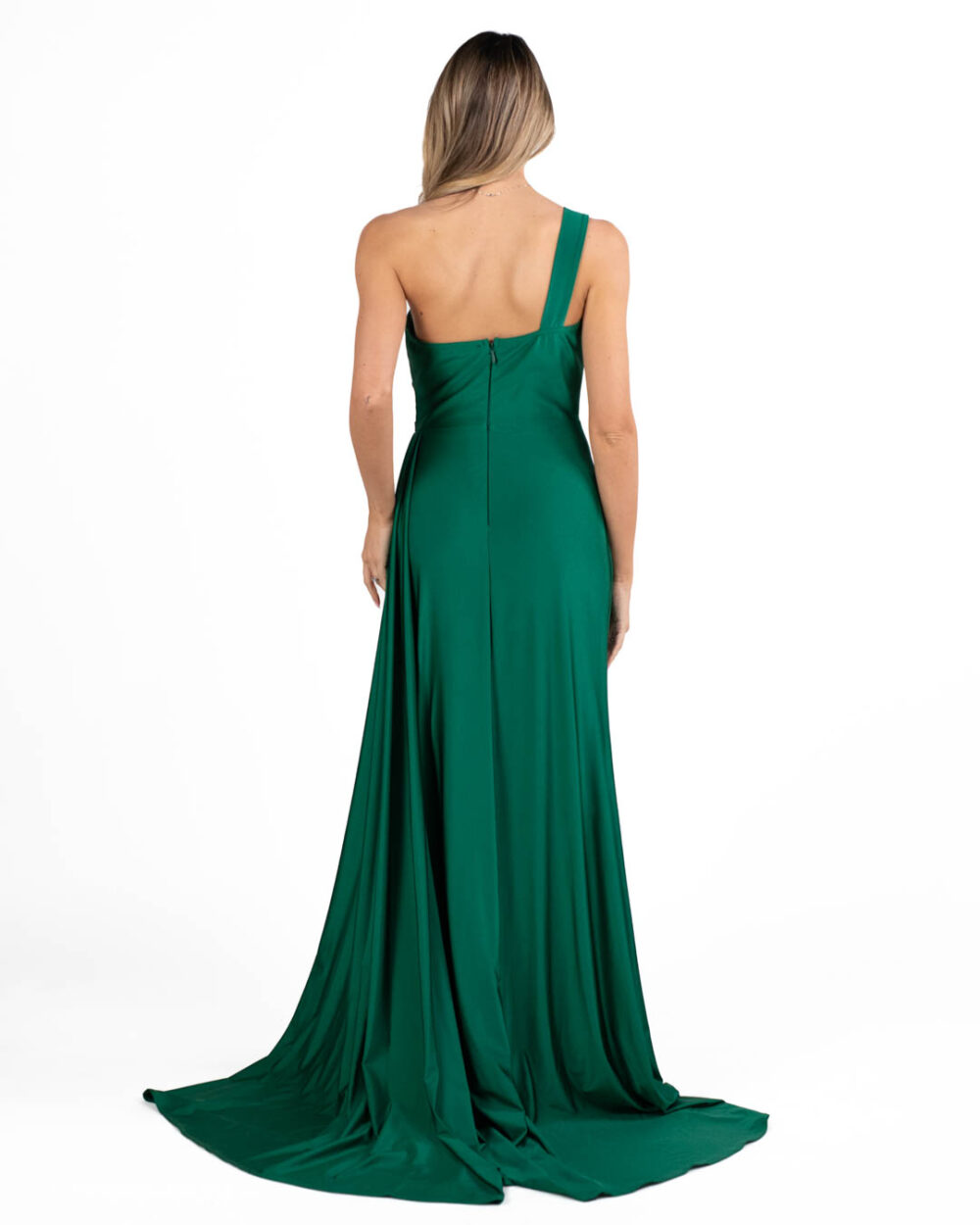 Berti Mode Collection - Abito verde monospalla - immagine 5