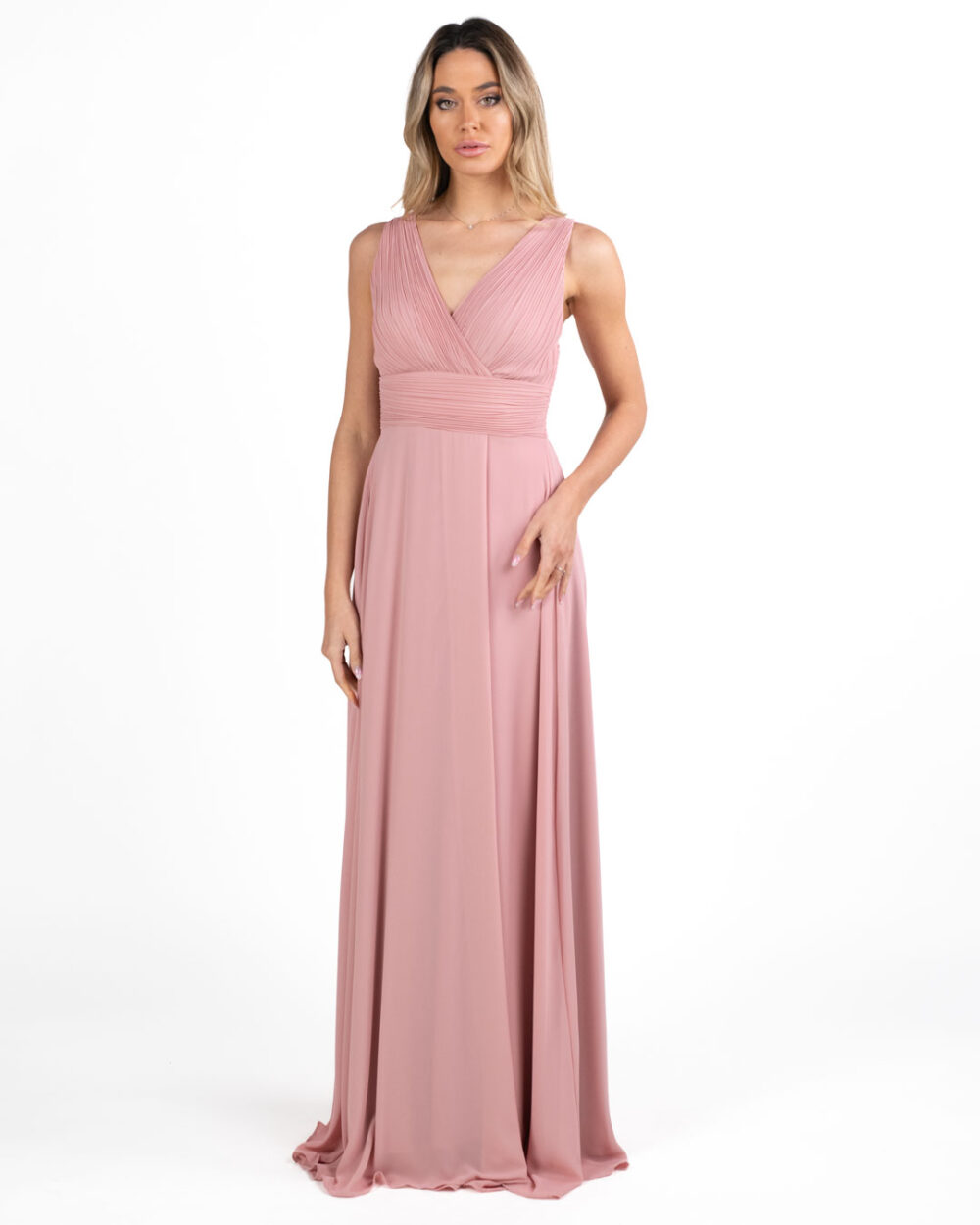 Berti Mode Collection - Abito lungo rosa cipria - immagine 4