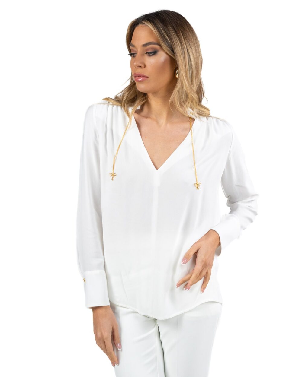 ELISABETTA FRANCHI - Camicia Avorio - immagine 2
