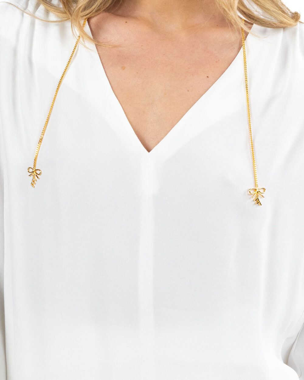 ELISABETTA FRANCHI - Camicia Avorio - immagine 3