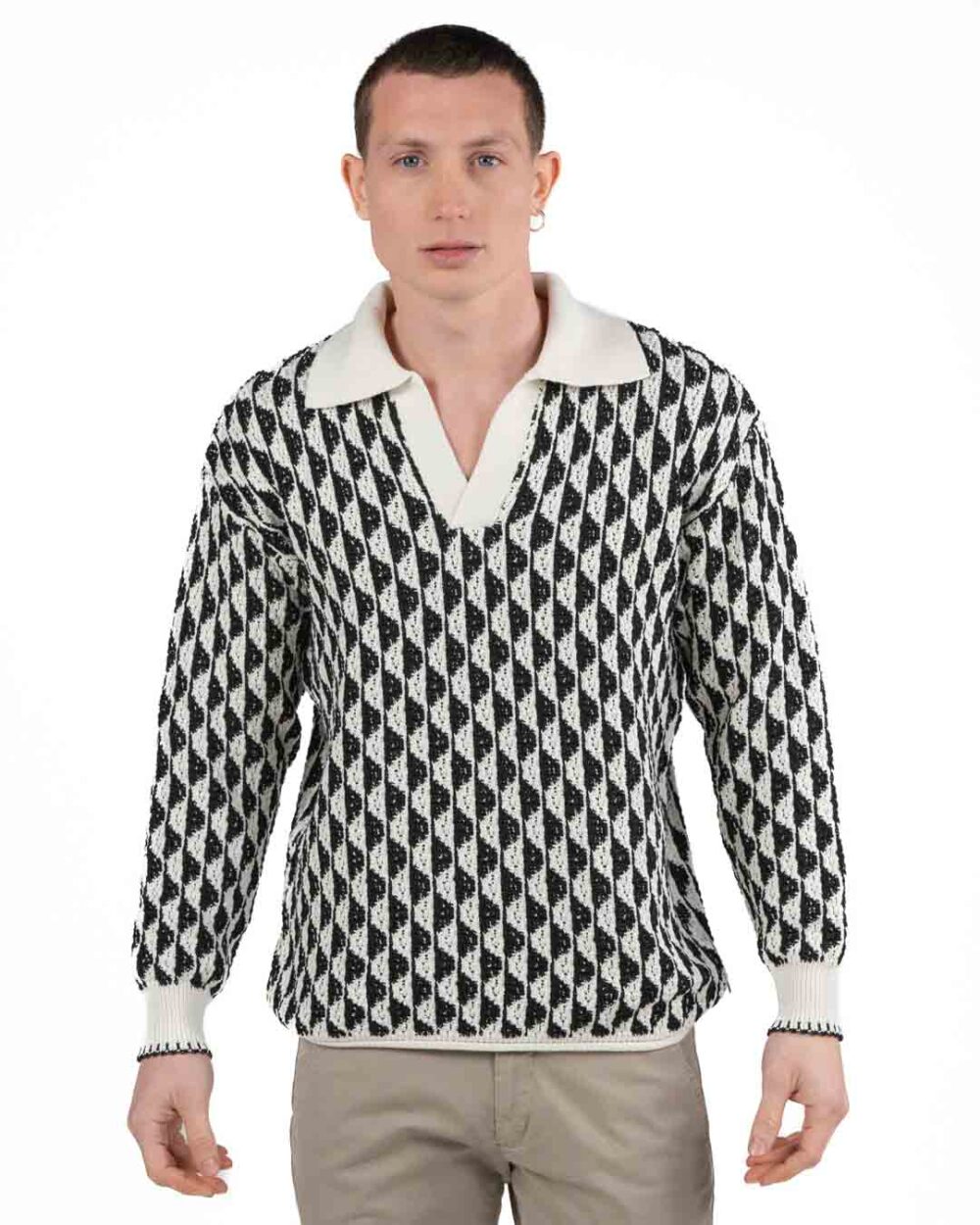SCOTCH & SODA - Polo a Maniche Lunghe Jacquard