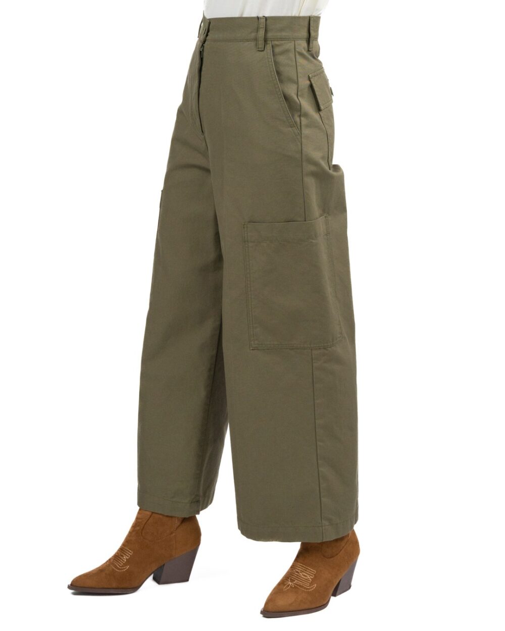 WEEKEND MAX MARA - Pantalone canvas kaki - immagine 2