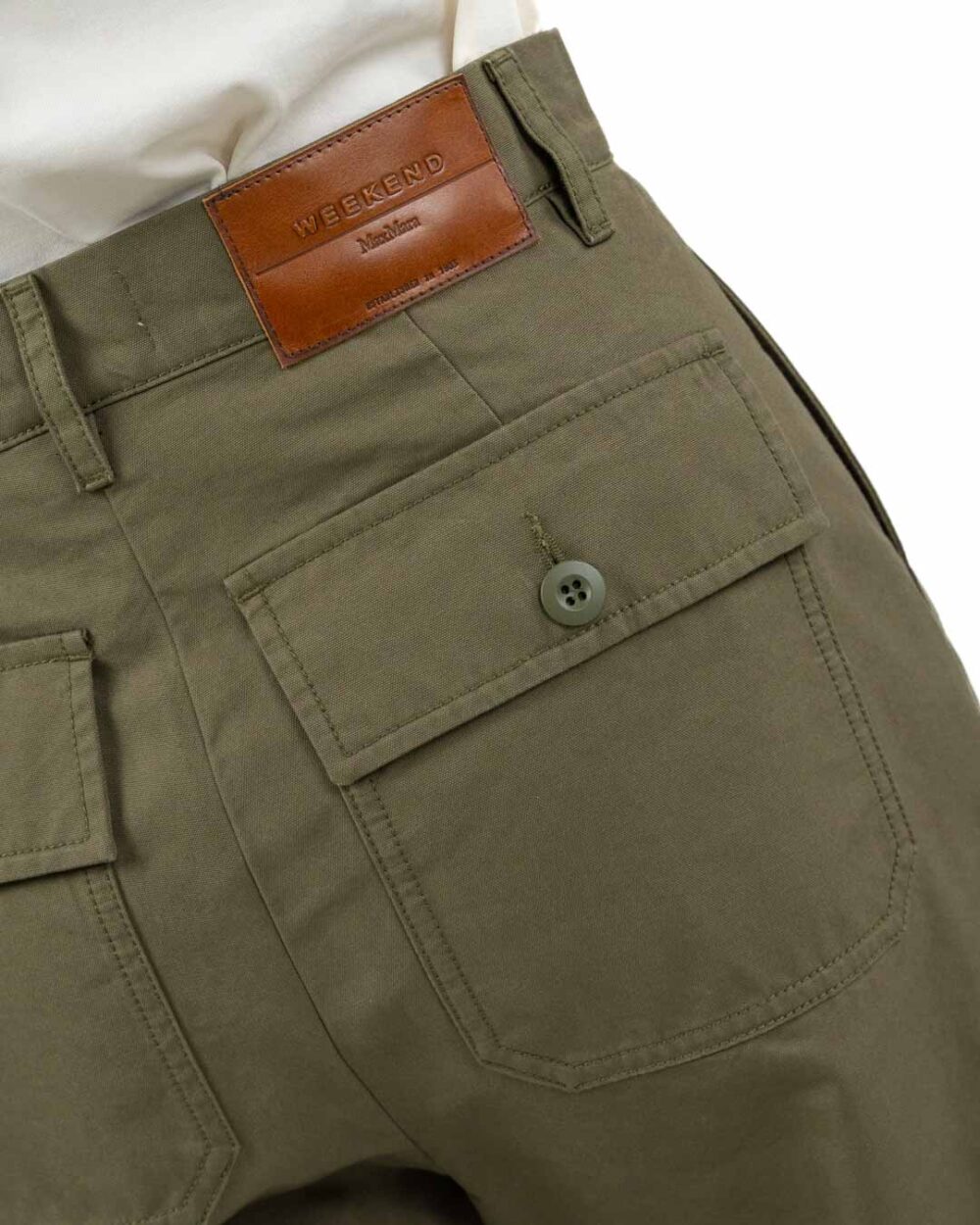 WEEKEND MAX MARA - Pantalone canvas kaki - immagine 5