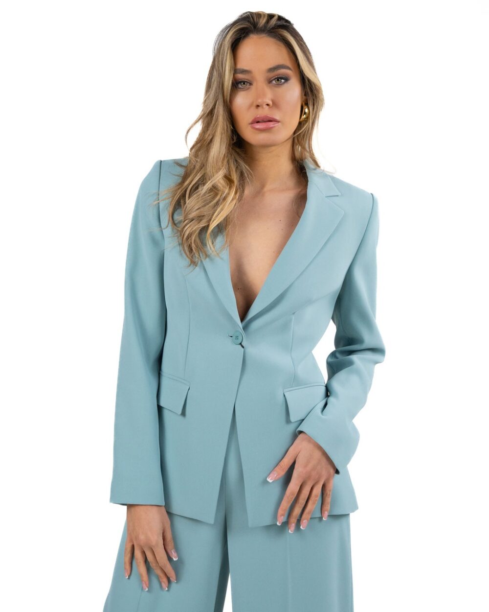 TWINSET - Giacca sfiancata con tasche carta da zucchero - immagine 2