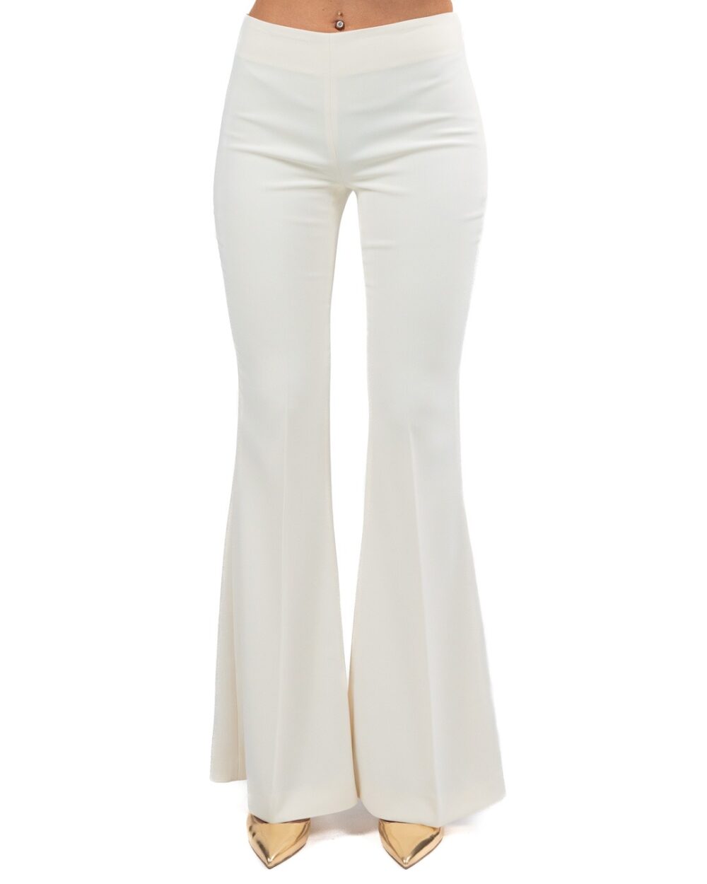 TWINSET - Pantalone flared madreperla - immagine 2