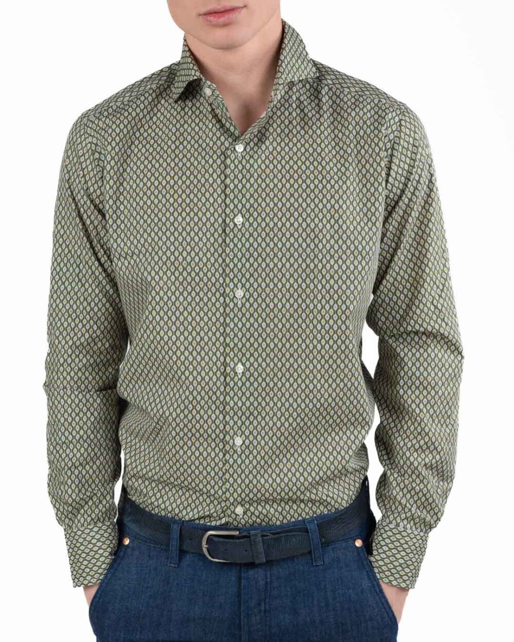 BOTTEGA ARTIGIANA - Camicia Fantasia Verde - immagine 2