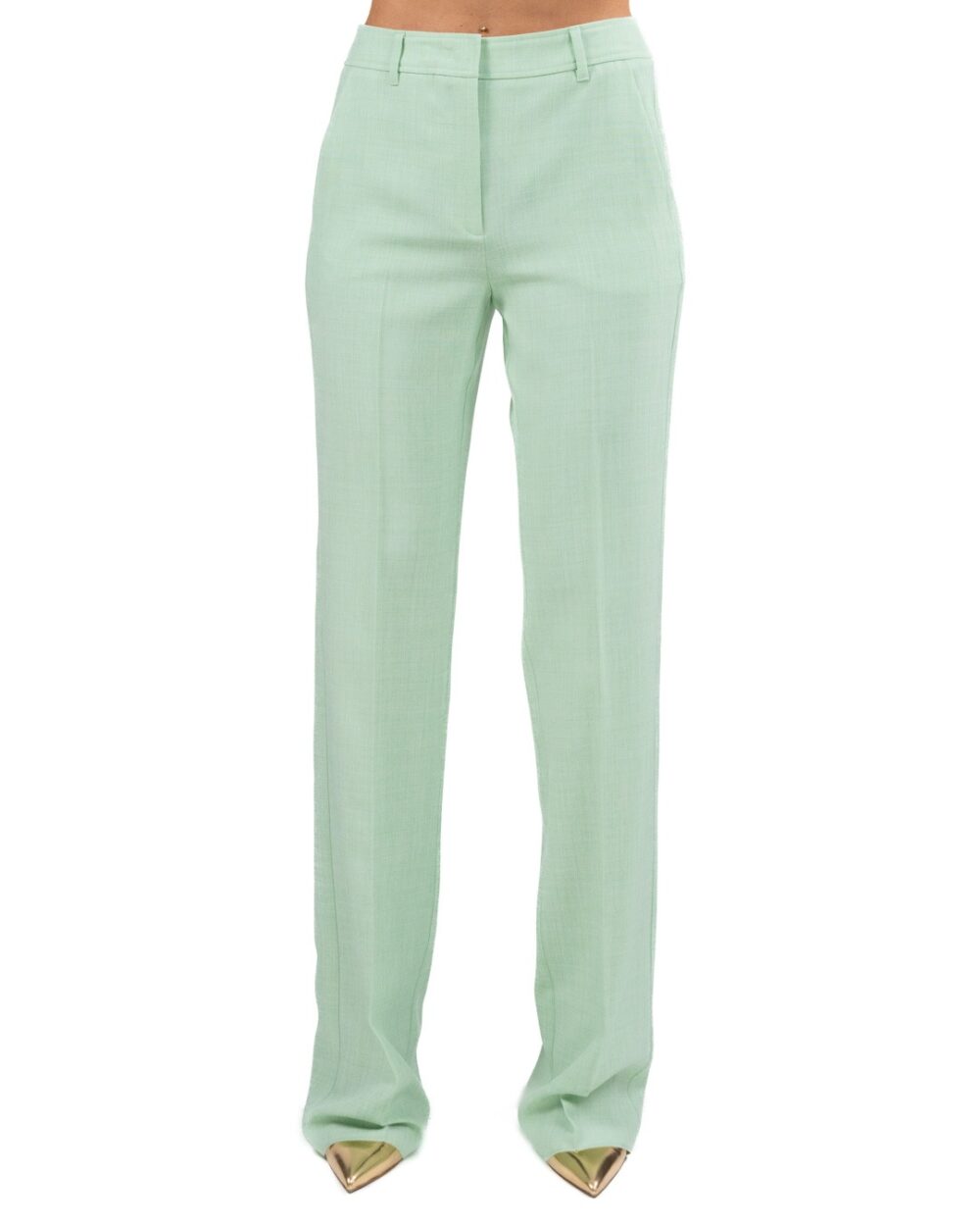 MARELLA - Pantalone palazzo tinta giada