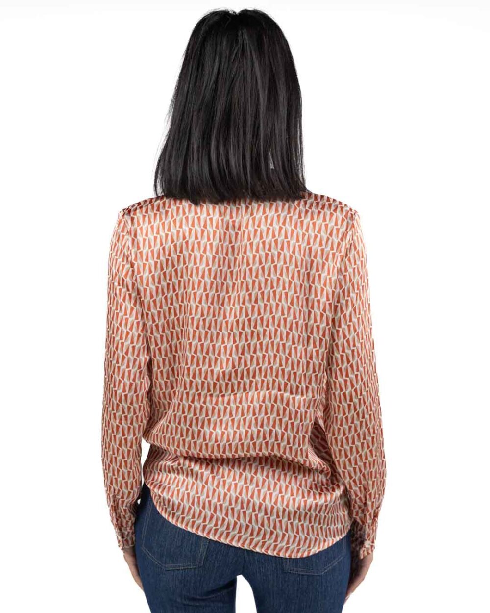 EMME MARELLA - Camicia fantasia tinta mattone - immagine 3