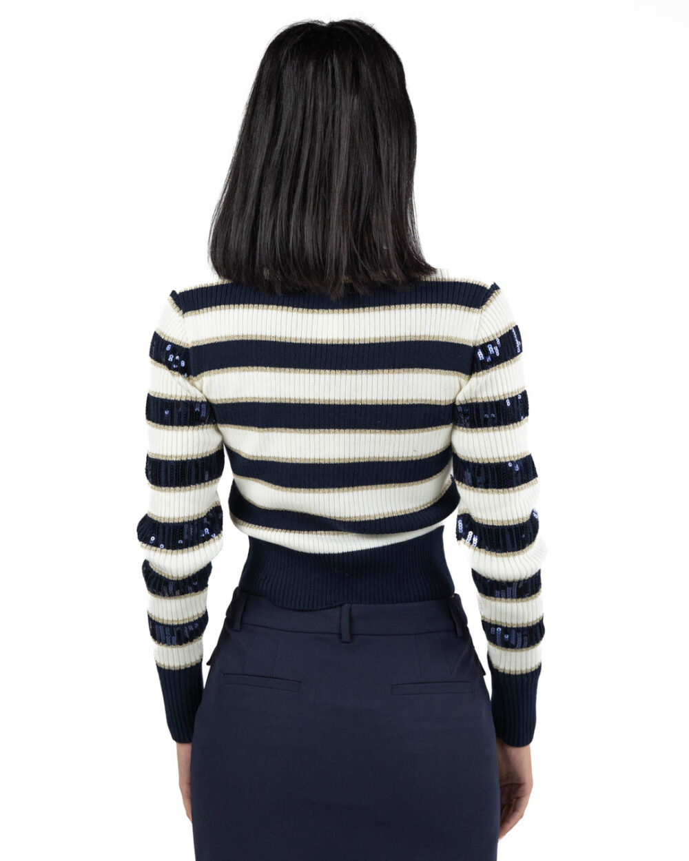 PENNYBLACK - Maglia a righe bianca e blu - immagine 4