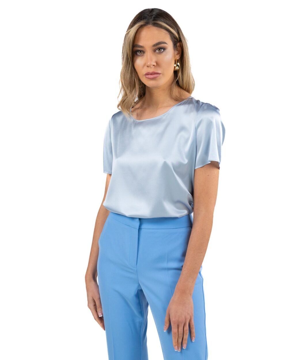 Pennyblack - Camicia seta azzurro - immagine 2