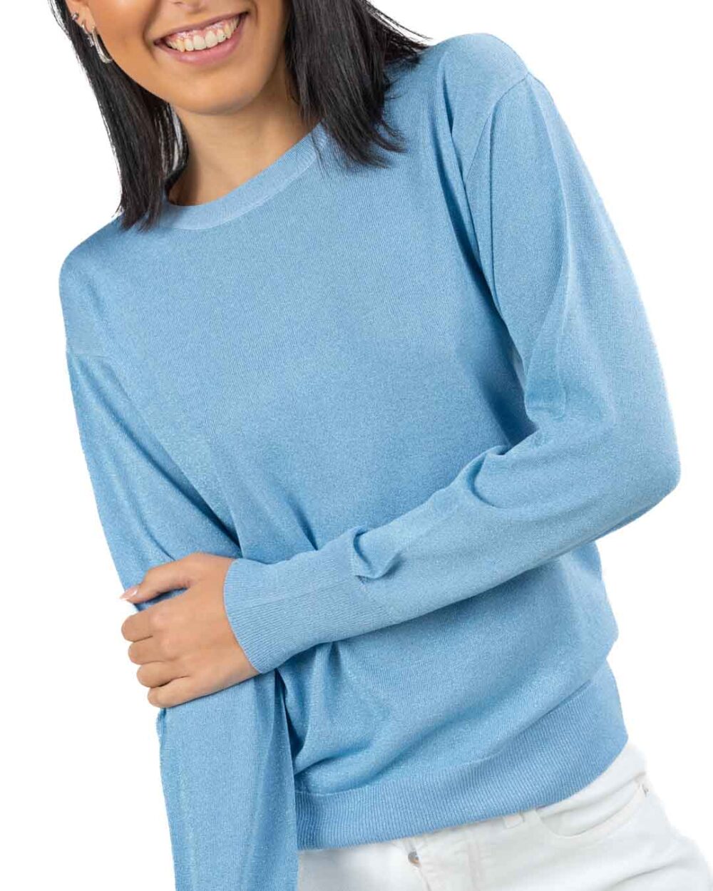 EMME MARELLA - Maglia lurex azzurra - immagine 2