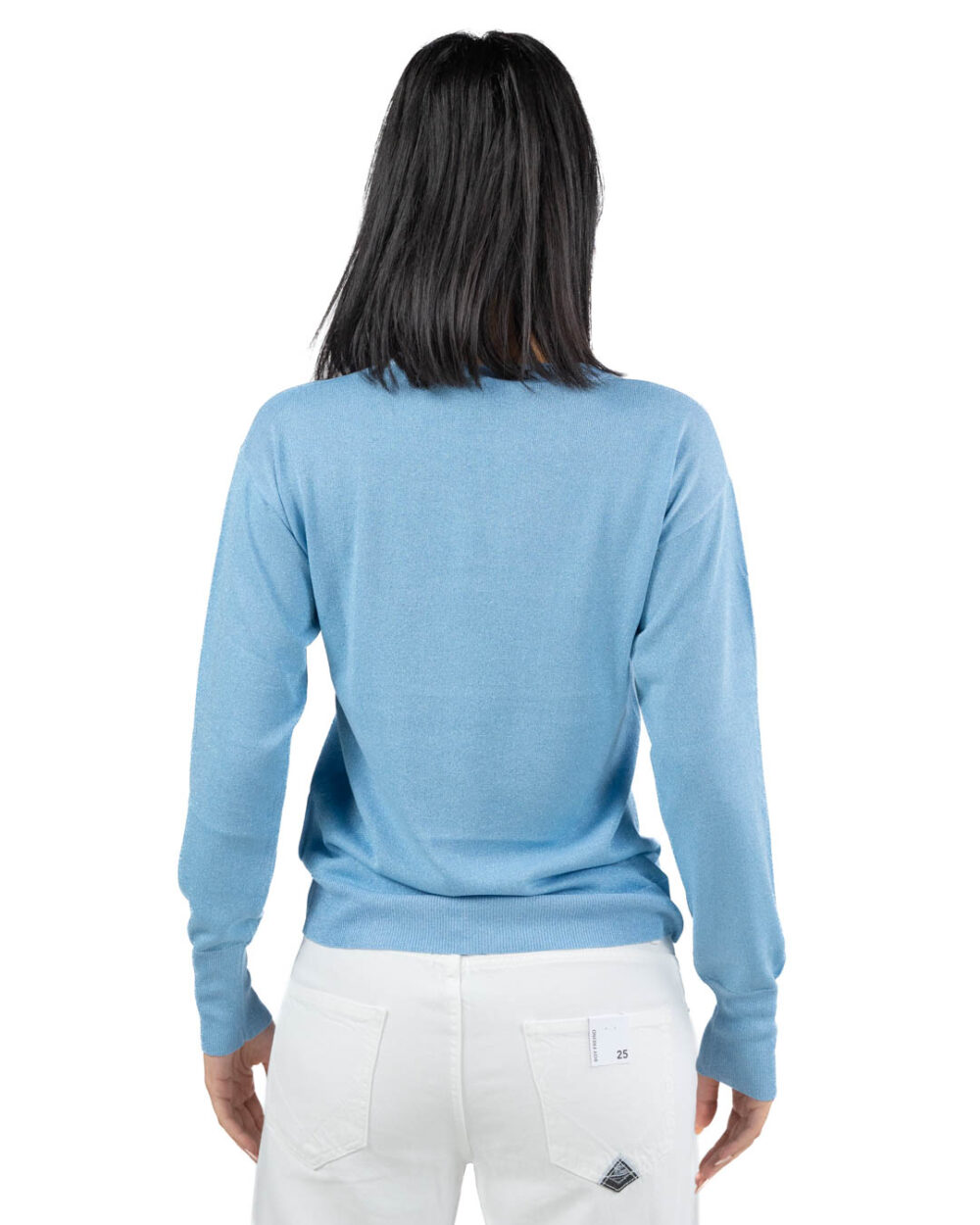 EMME MARELLA - Maglia lurex azzurra - immagine 3