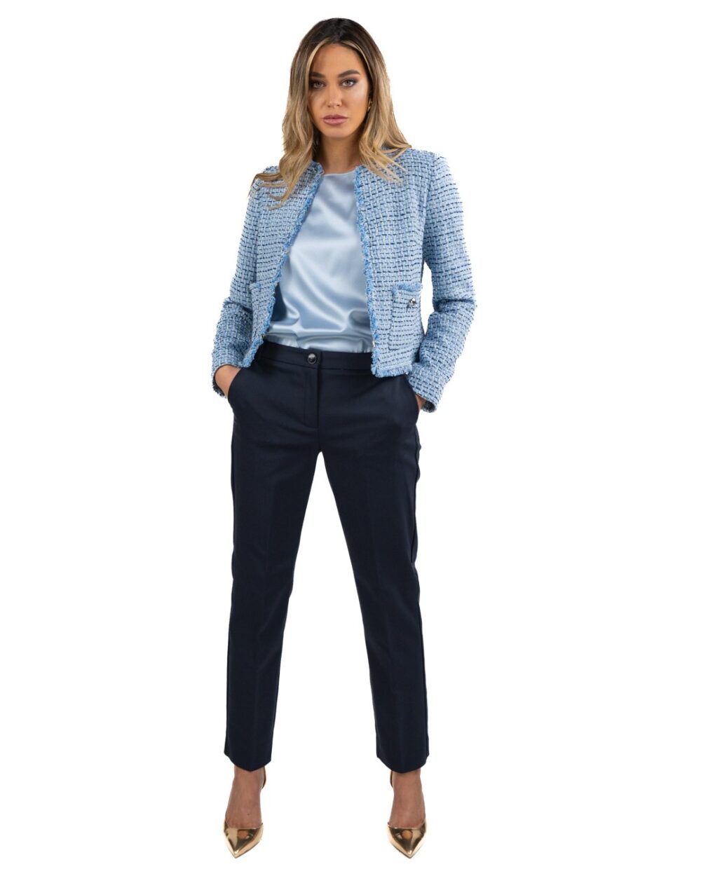 Pennyblack - Camicia seta azzurro - immagine 5