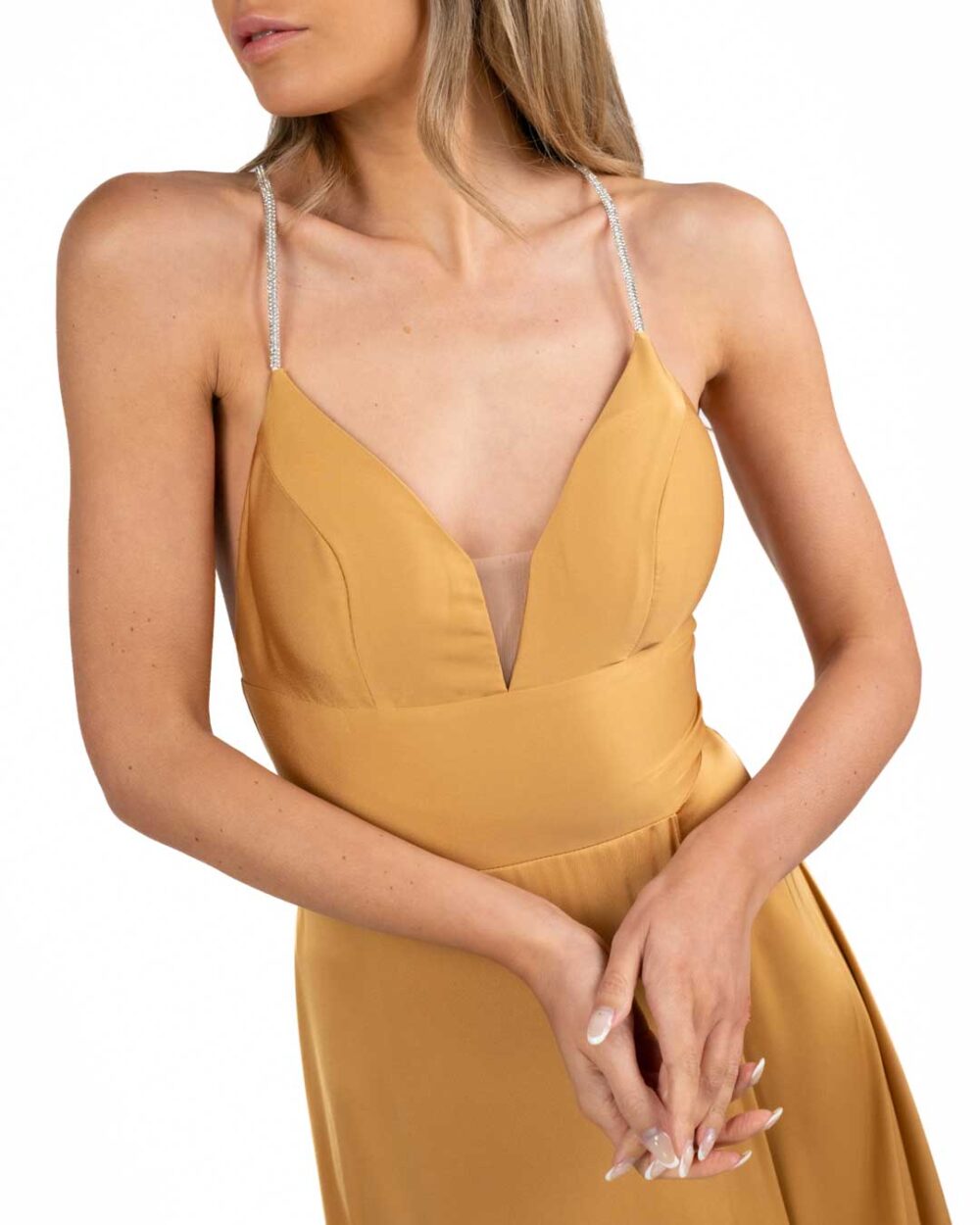 Berti Mode Collection - Abito in raso oro - immagine 2