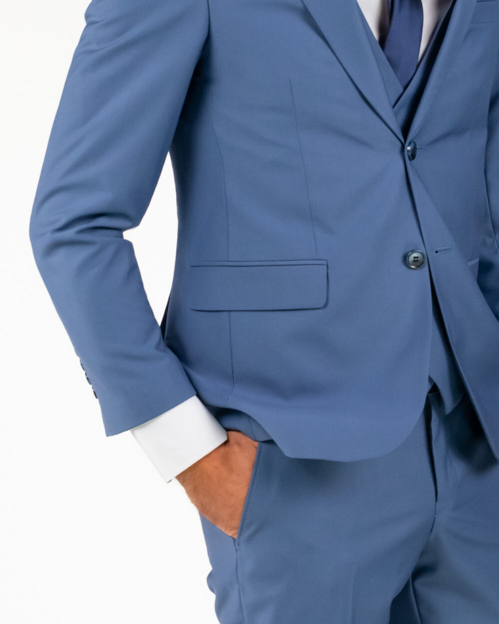 Berti Mode Collection - Completo azzurro polvere tre pezzi - immagine 2