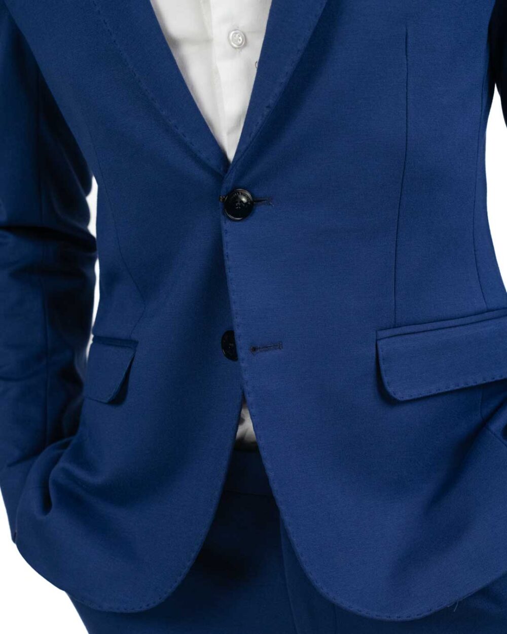 Langella - Abito punto milano bluette - immagine 2