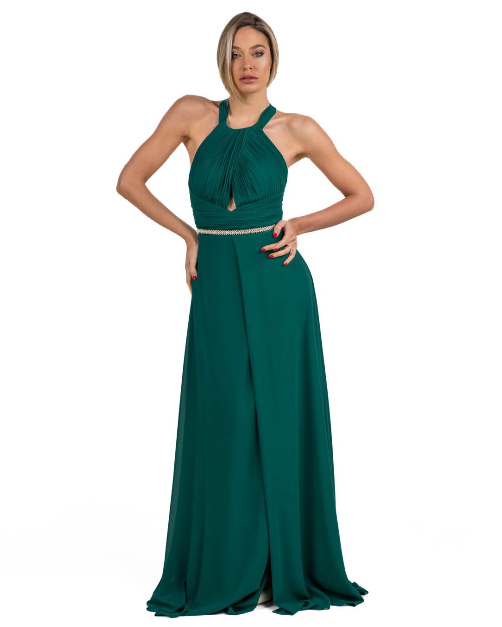 Berti Mode Collection - Abito lungo verde - immagine 2