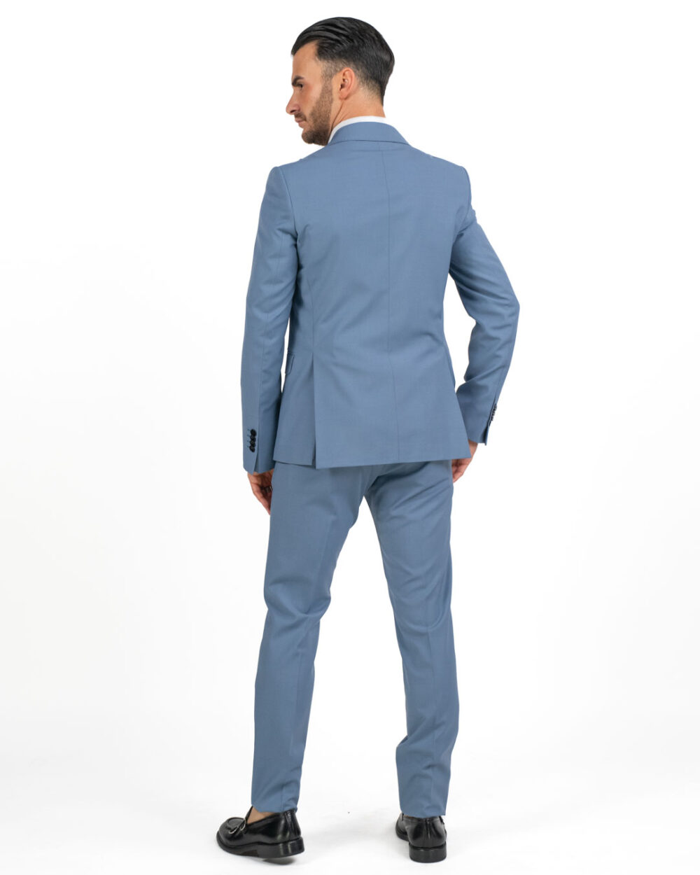 Langella - Abito in fresco lana azzurro - immagine 2