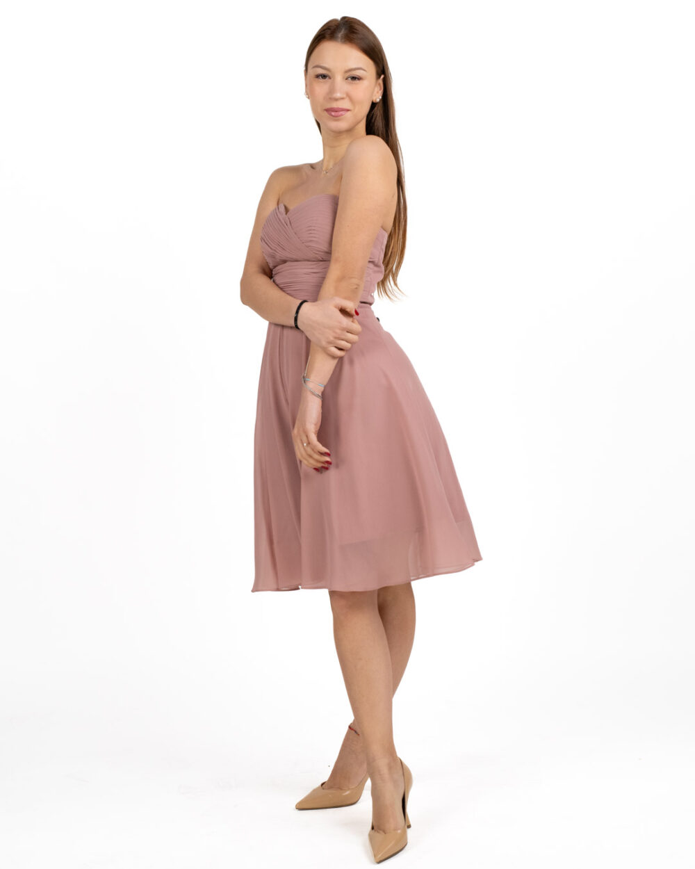 Berti Mode Collection - Abito corto rosa cipria - immagine 3