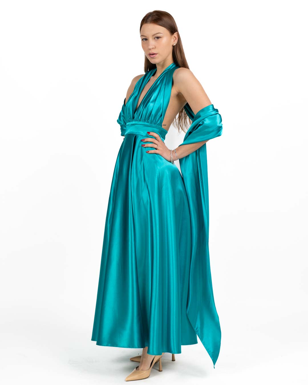 Berti Mode Collection - Abito lungo verde