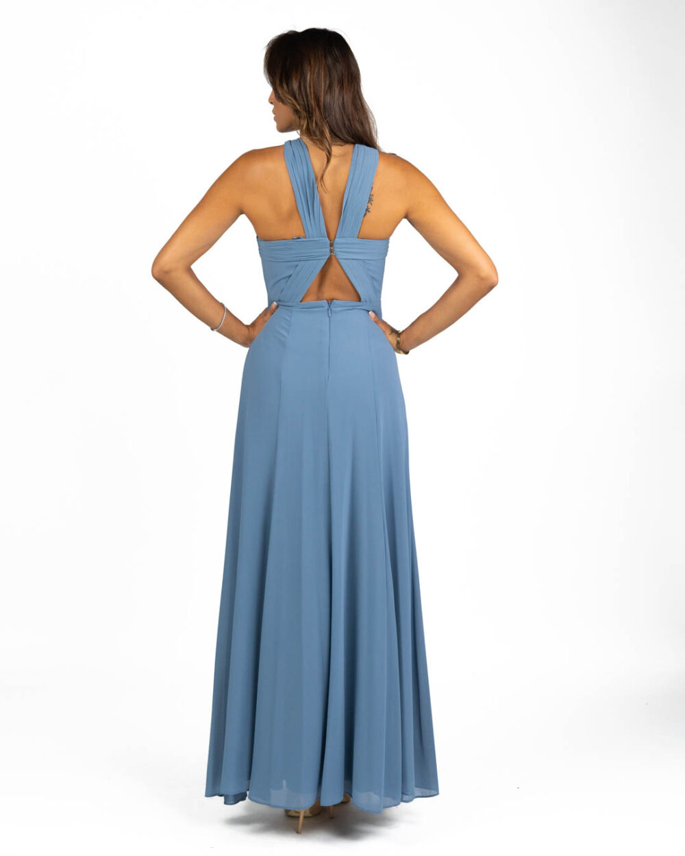 Berti Mode Collection - Abito lungo celeste - immagine 2
