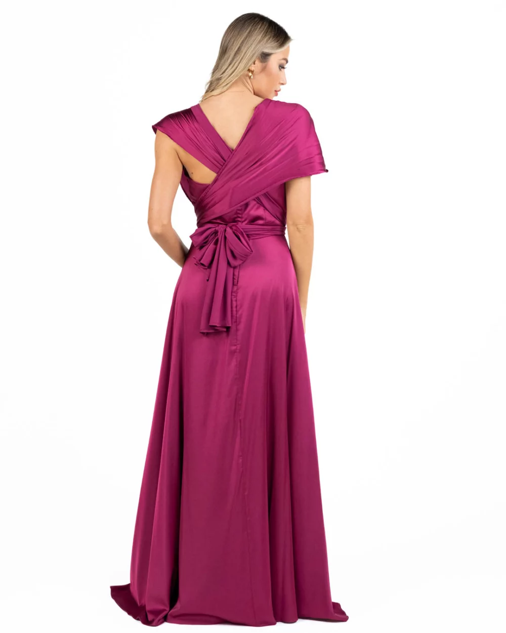 Berti Mode Collection - Abito lungo magenta - immagine 3