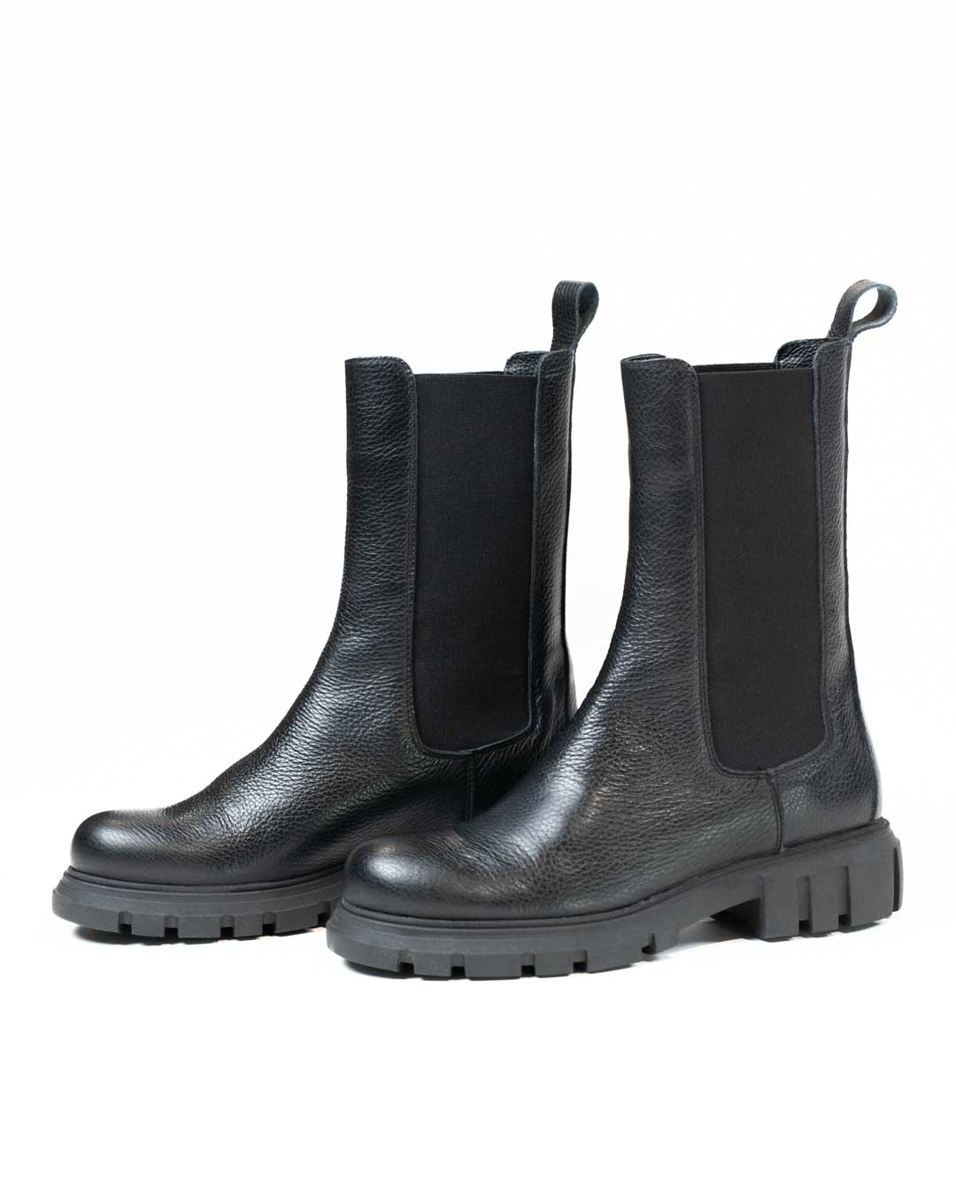 Ovye - Stivali combat boot nero in pelle