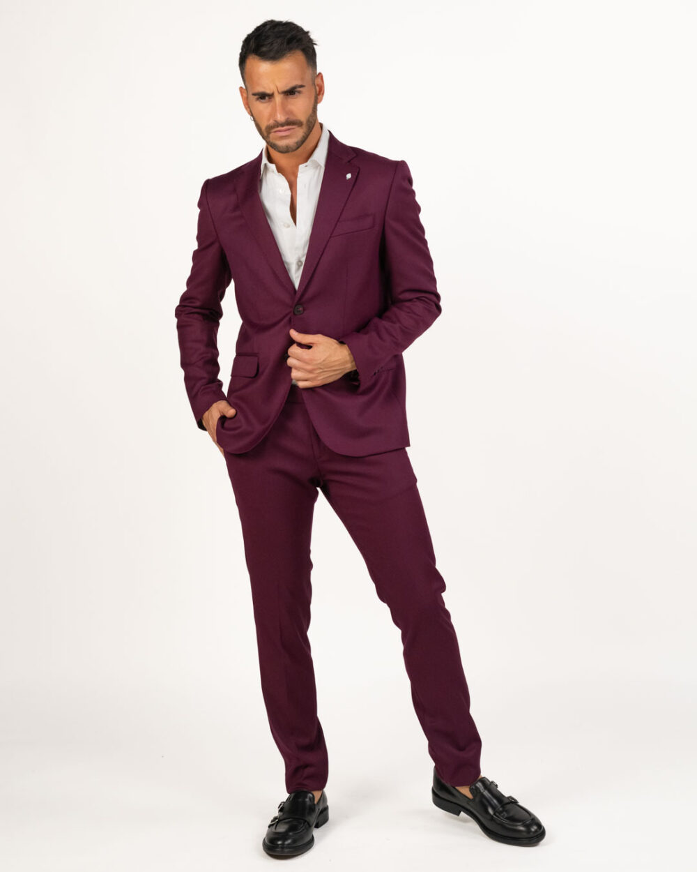 Langella - Completo stretch colore vino - immagine 6