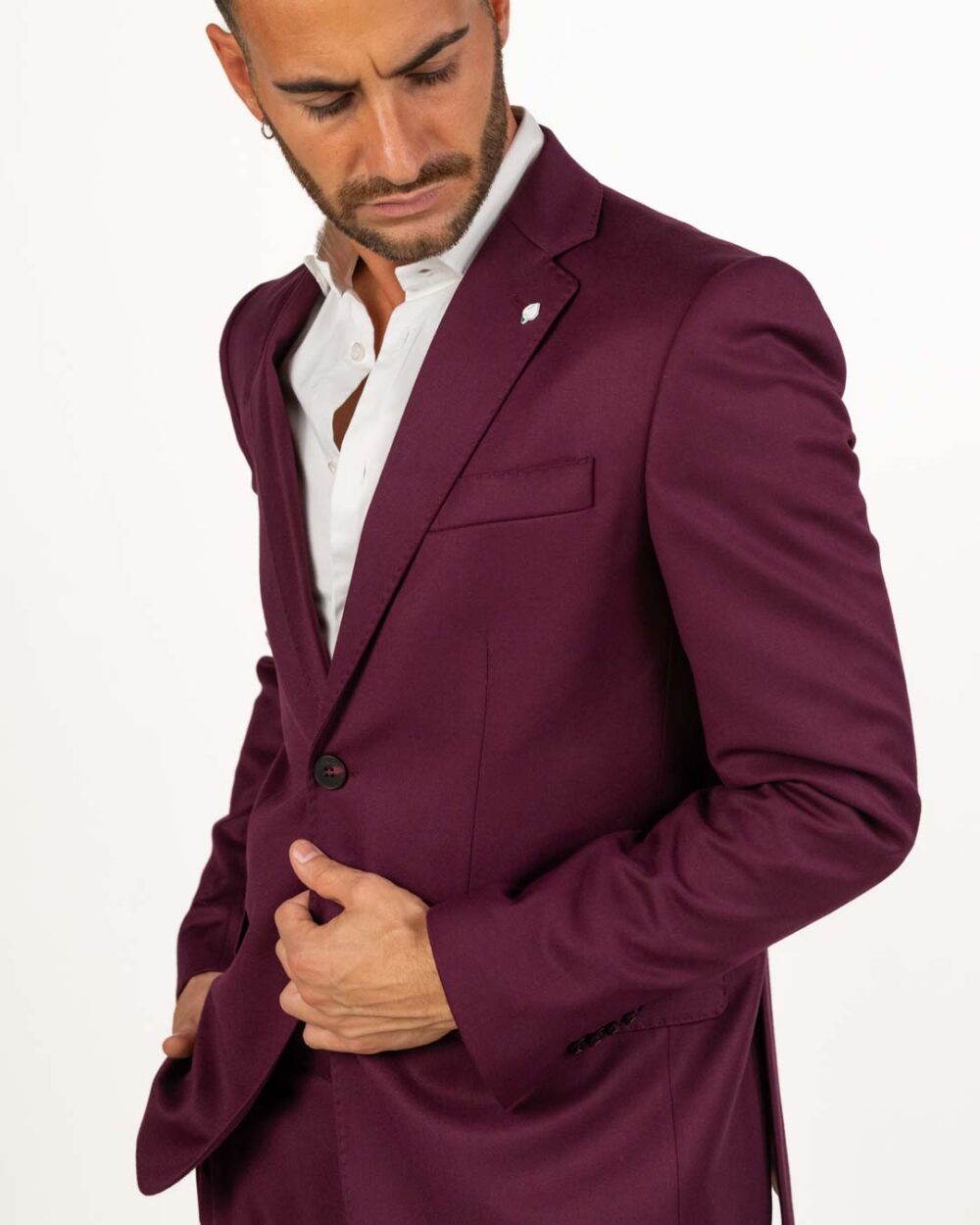 Langella - Completo stretch colore vino - immagine 5