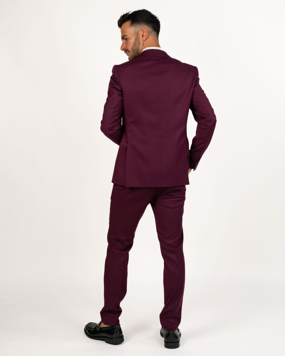 Langella - Completo stretch colore vino - immagine 4