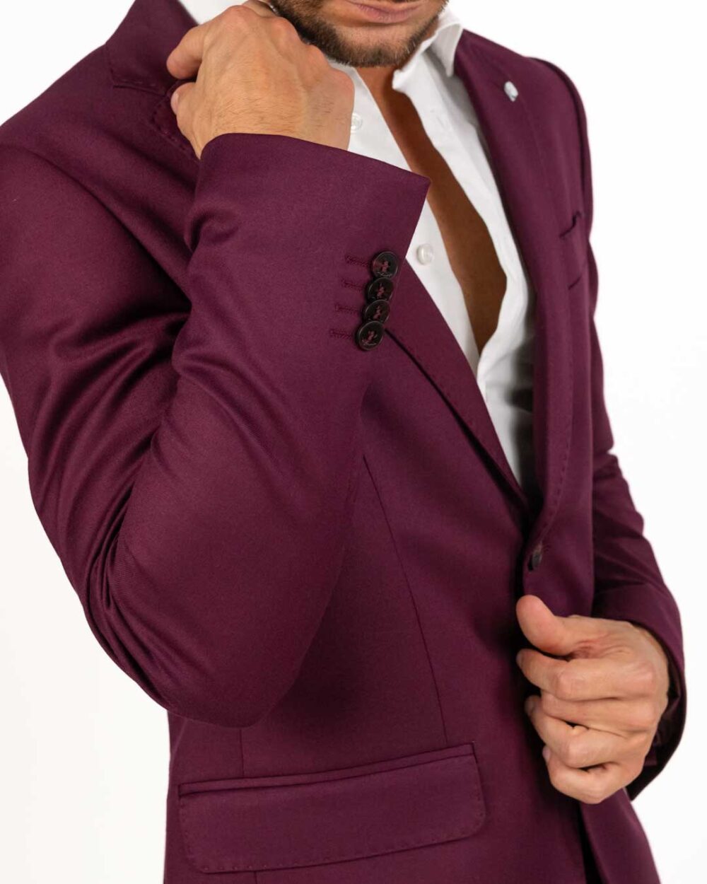 Langella - Completo stretch colore vino - immagine 3