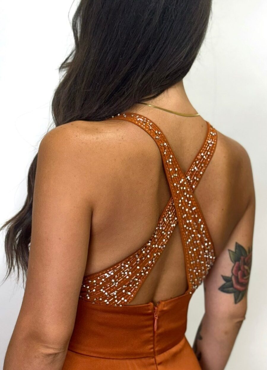Berti Mode Collection - Abito con strass ruggine - immagine 7