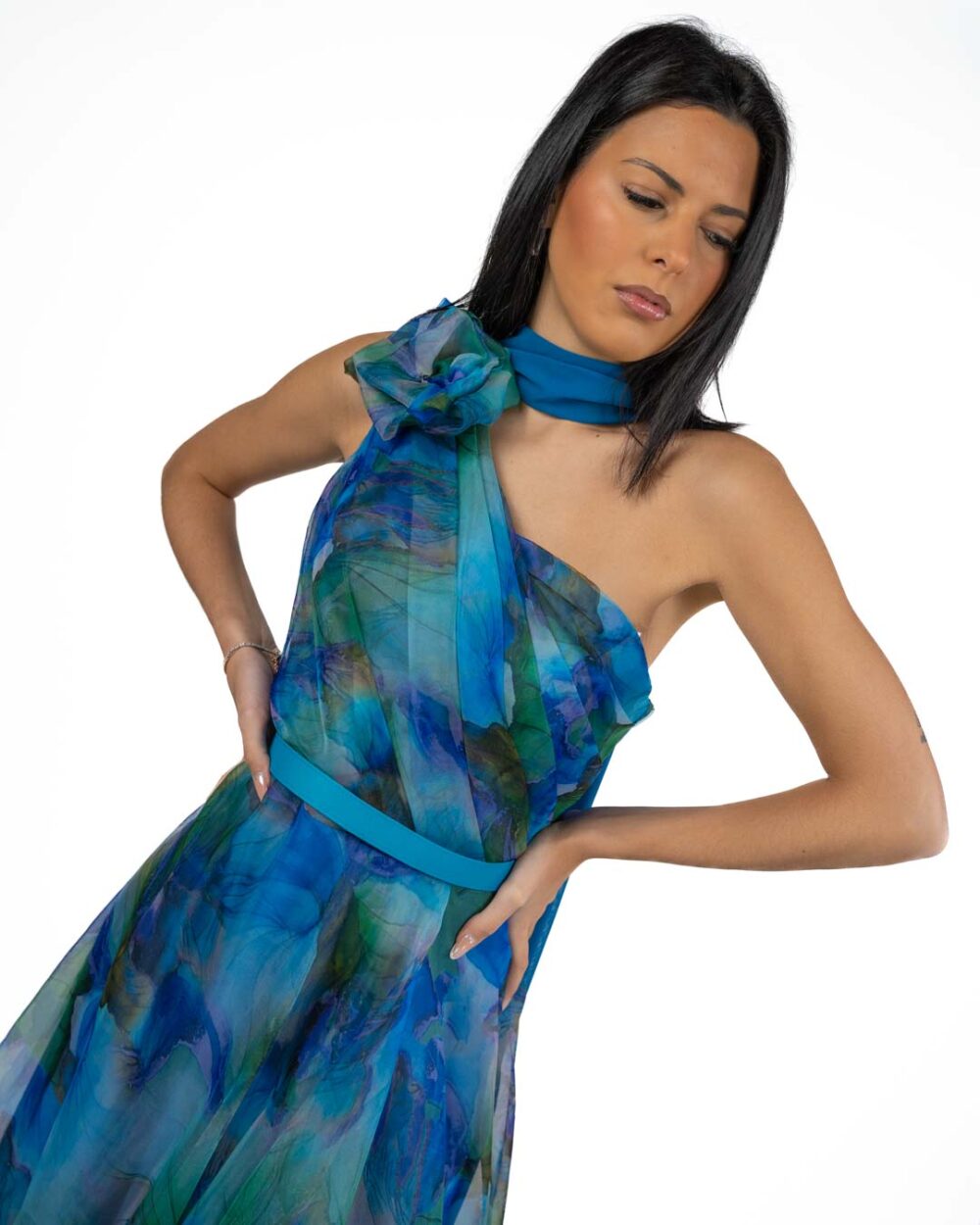 BERTI MODE COLLECTION - Abito Chiffon Floreale - immagine 2