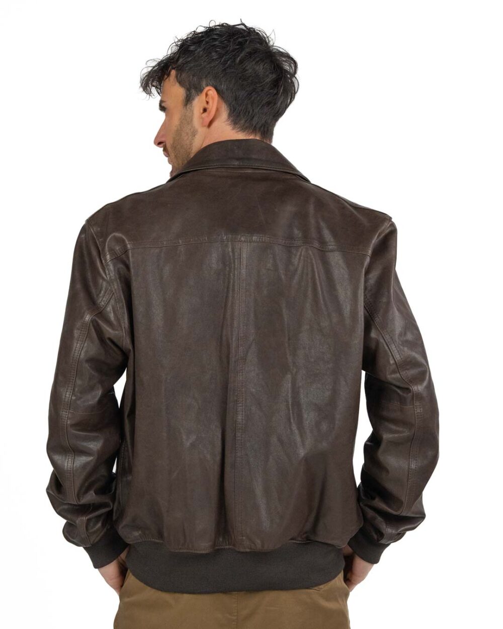 Berti Mode Collection - Giacca in Pelle Marrone - immagine 4