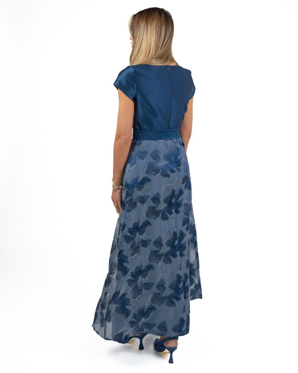 Berti Mode Collection - Abito Mikado Fantasia Blu - immagine 4