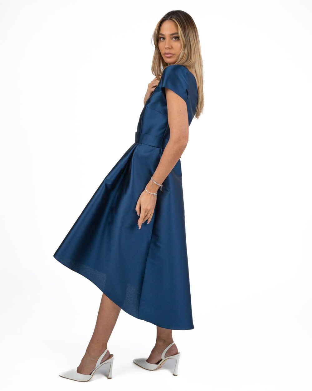 Berti Mode Collection - Abito in Mikado Blu - immagine 2