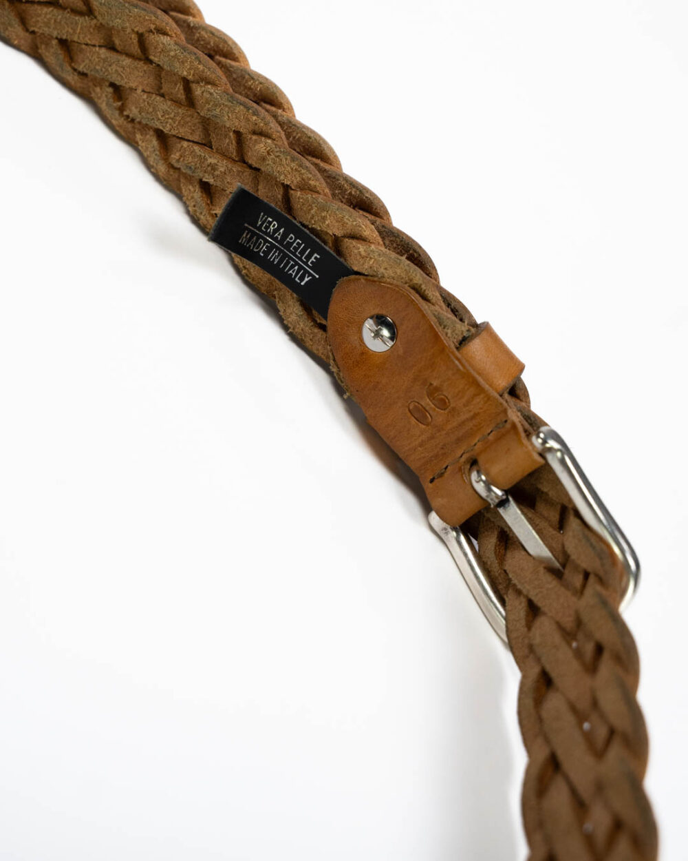 BERTI MODE COLLECTION - Cintura Intrecciata Vera Pelle Ocra - immagine 2