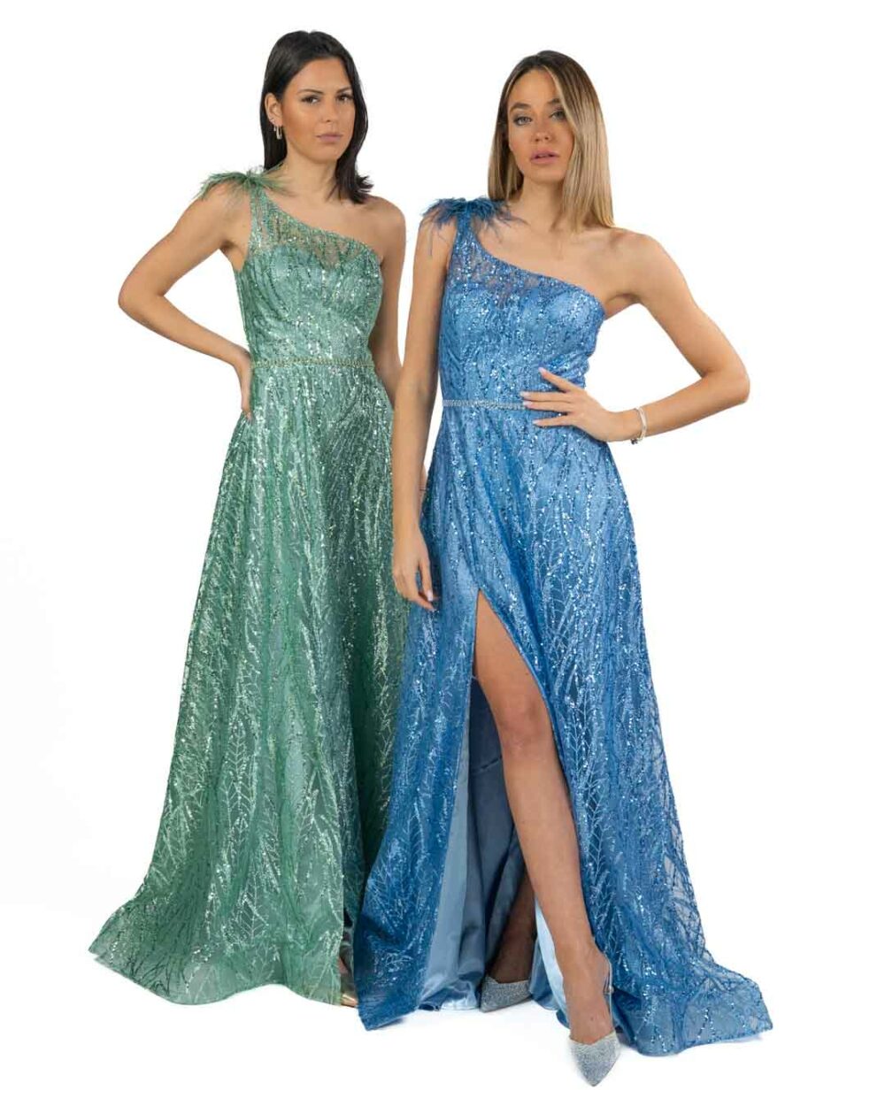 Berti Mode Collection - abito azzurro glitter - immagine 6