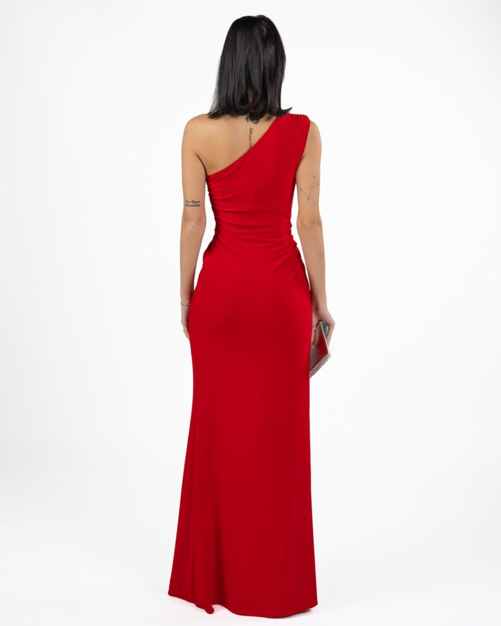BERTI MODE COLLECTION - Abito Monospalla Rosso - immagine 3