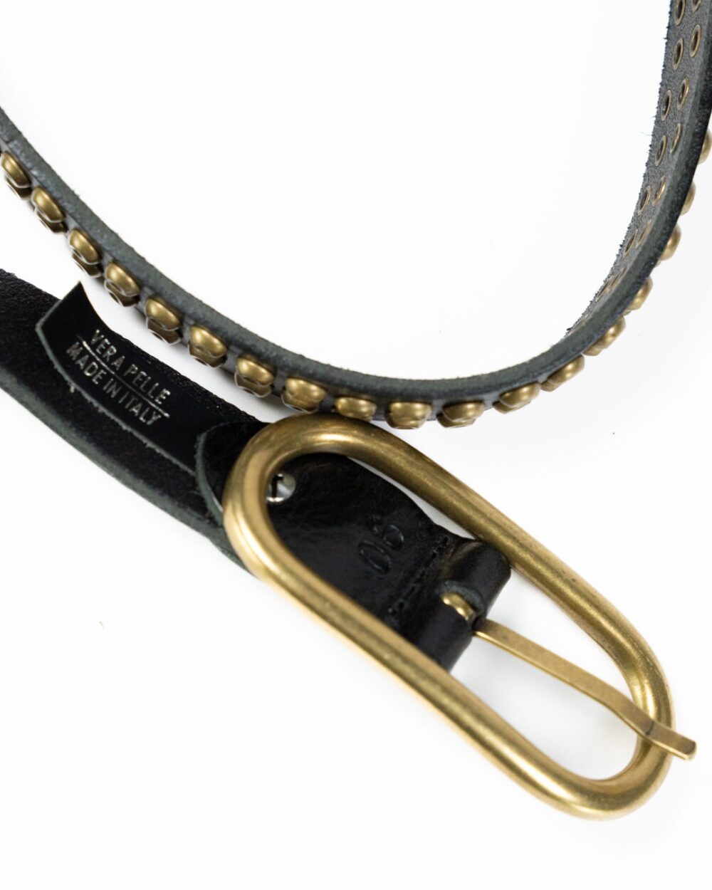 BERTI MODE COLLECTION - Cintura con Fibbia e Borchie Ottone - immagine 2