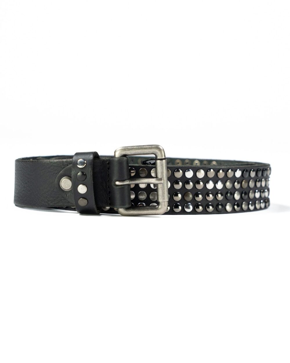 BERTI MODE COLLECTION - Cintura con Borchie e Fibbia Argento