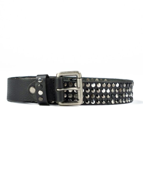 BERTI MODE COLLECTION - Cintura con Borchie e Fibbia Argento