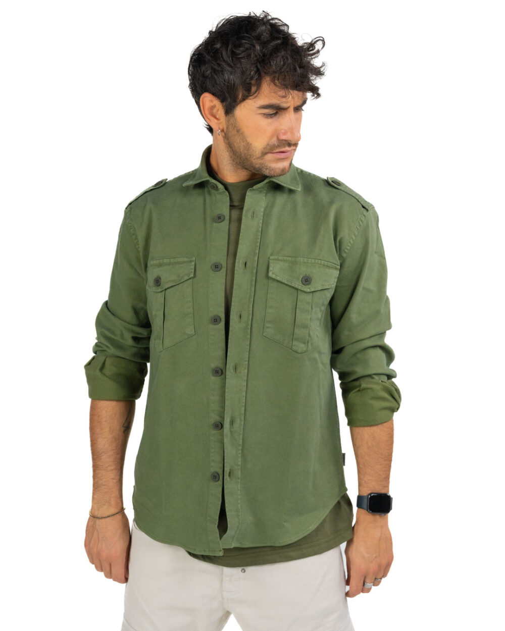 Over/d overshirt verde - immagine 2
