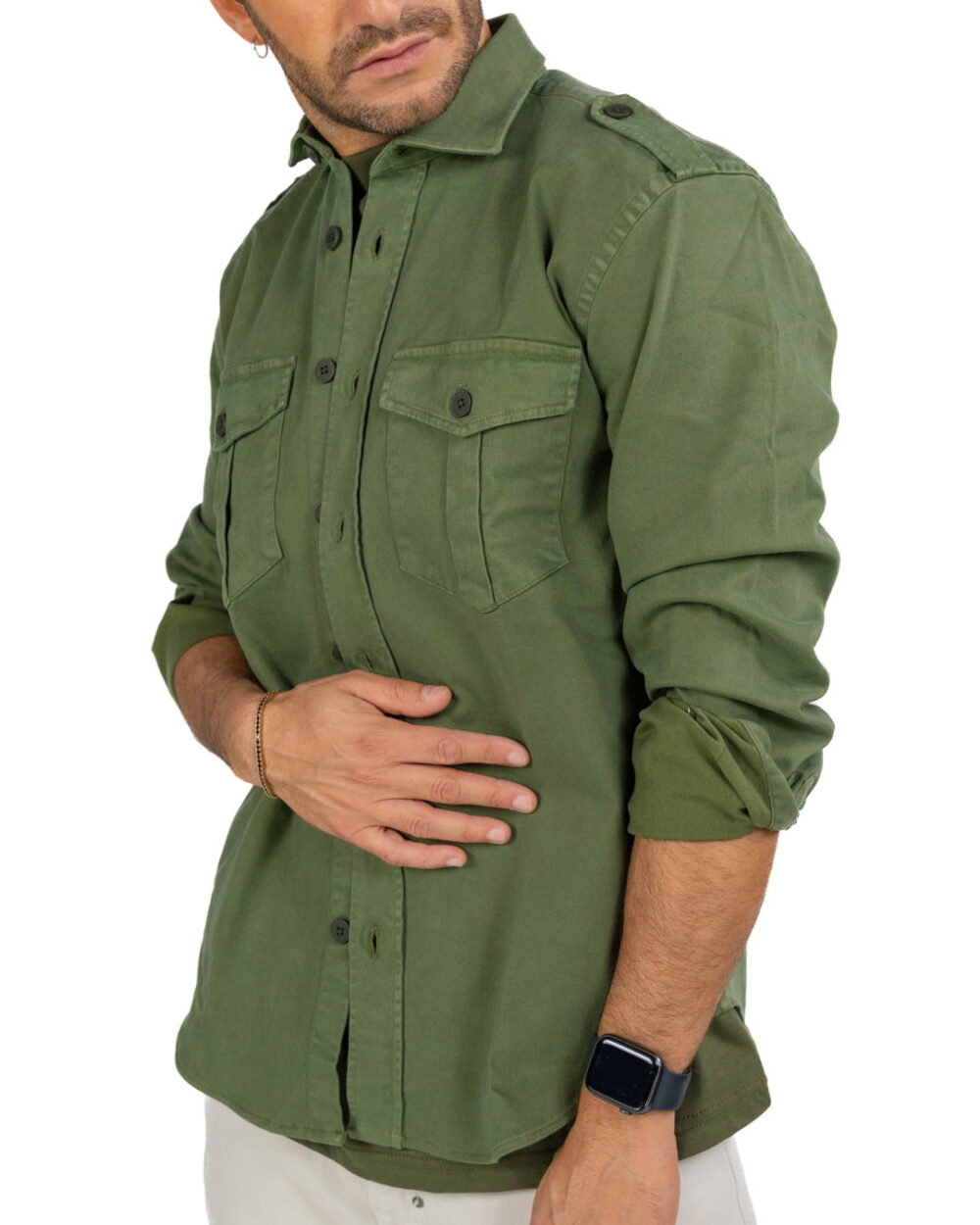 Over/d overshirt verde - immagine 4