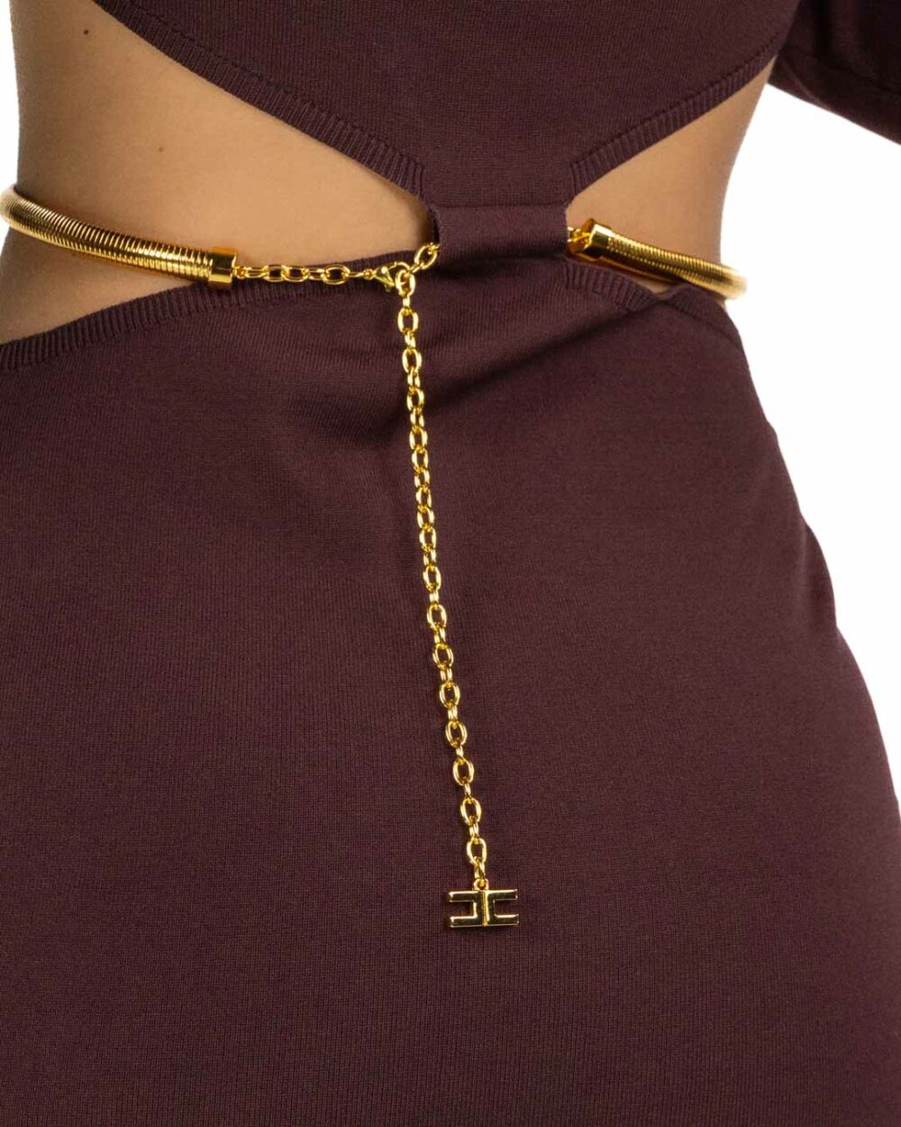 Abito Elisabetta Franchi in maglia con cintura - immagine 3