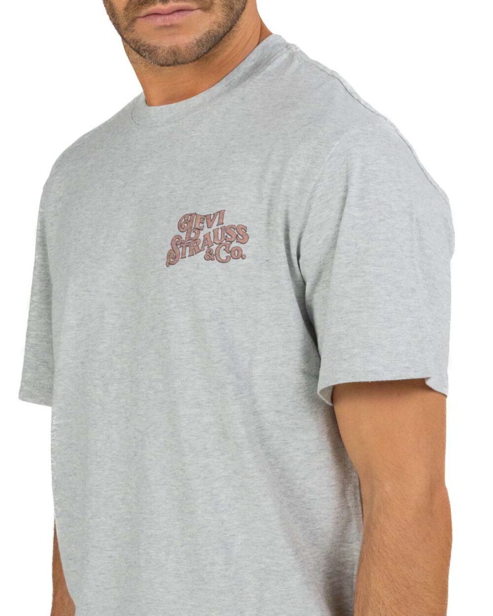 Levi's - T-shirt grigia con stampa - immagine 2